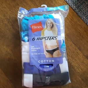 Hanes cotton hipster panties